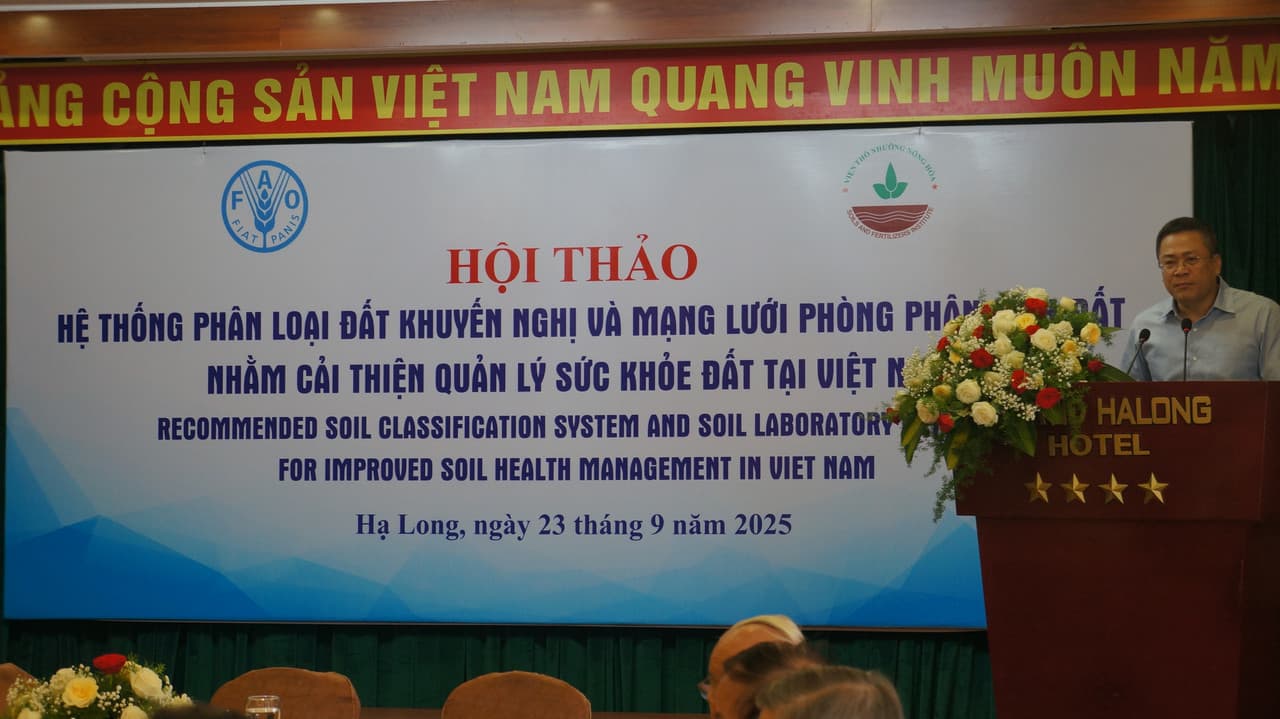 HỘI THẢO KHOA HỌC VỀ HỆ THỐNG PHÂN LOẠI ĐẤT VÀ MẠNG LƯỚI PHÒNG PHÂN TÍCH ĐẤT: TĂNG CƯỜNG NỀN TẢNG KHOA HỌC CHO QUẢN LÝ SỨC KHỎE ĐẤT Ở VIỆT NAM